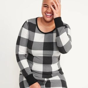 Plus Size Plaid Pajama Set